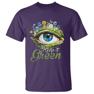 Earth Day Keep It Green Aesthetic Eye T Shirt TS09 Purple Printyourwear