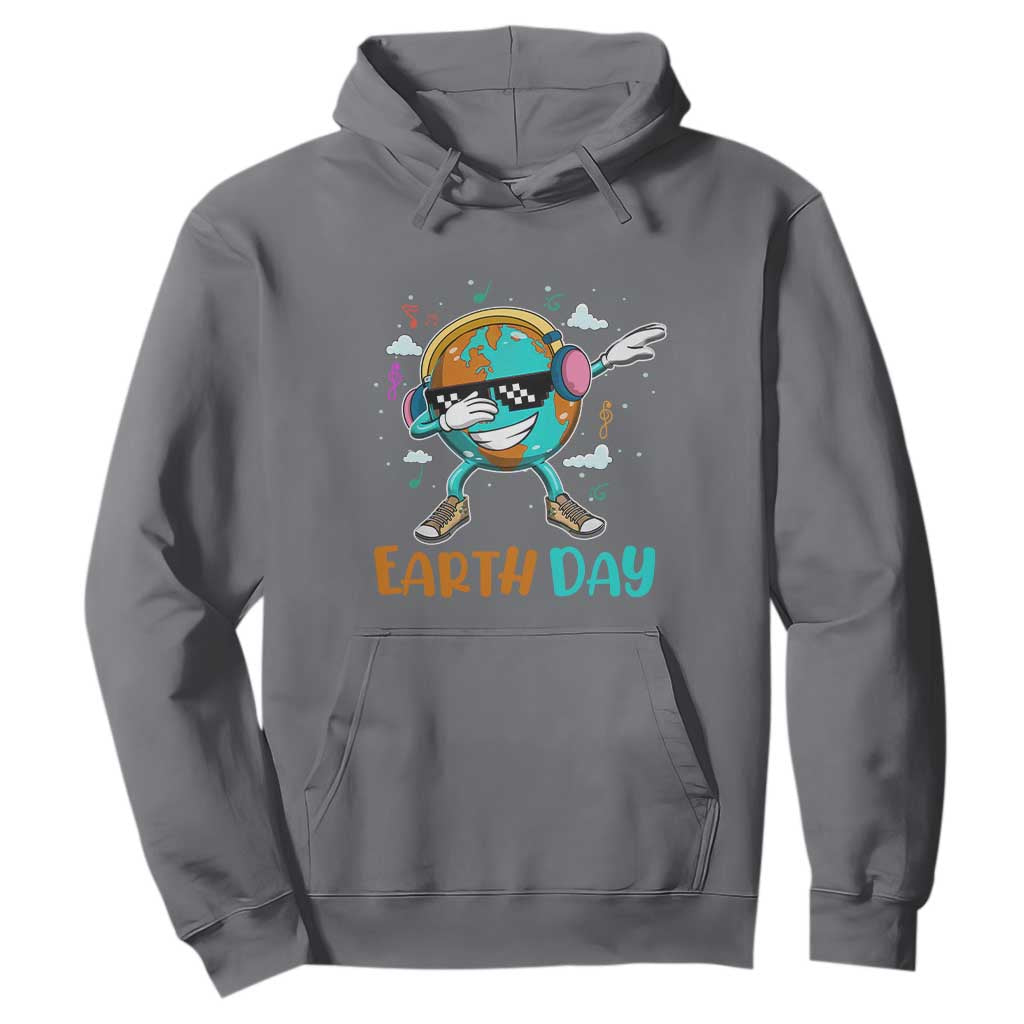 Earth Day Funny Cool Dabbing Planet Kids Boys Hoodie TS09 Charcoal Printyourwear