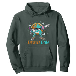 Earth Day Funny Cool Dabbing Planet Kids Boys Hoodie TS09 Dark Forest Green Printyourwear