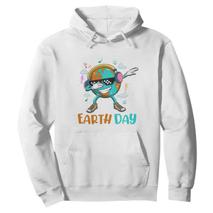 Earth Day Funny Cool Dabbing Planet Kids Boys Hoodie TS09 White Printyourwear