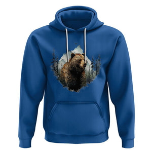 Nature Lover Hoodie Bear Wildlife Outdoor Mountains Forest Earth Day TS09 Royal Blue Printyourwear