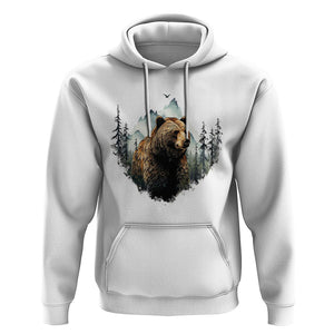 Nature Lover Hoodie Bear Wildlife Outdoor Mountains Forest Earth Day TS09 White Printyourwear