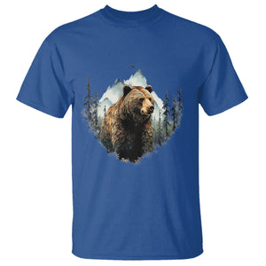 Nature Lover T Shirt Bear Wildlife Outdoor Mountains Forest Earth Day TS09 Royal Blue Printyourwear