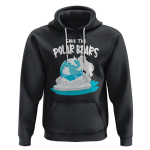 Earth Day Hoodie Save The Polar Bears Climate Awareness TS09 Black Printyourwear