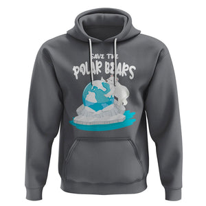 Earth Day Hoodie Save The Polar Bears Climate Awareness TS09 Charcoal Printyourwear