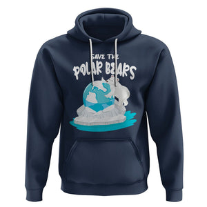 Earth Day Hoodie Save The Polar Bears Climate Awareness TS09 Navy Printyourwear