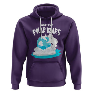 Earth Day Hoodie Save The Polar Bears Climate Awareness TS09 Purple Printyourwear