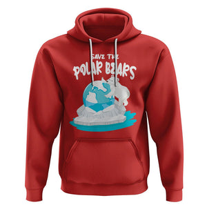 Earth Day Hoodie Save The Polar Bears Climate Awareness TS09 Red Printyourwear