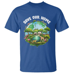 Earth Day T Shirt Save Our Home Animals Wildlife Nature Lover TS09 Royal Blue Printyourwear