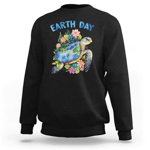 Earth Day Sweatshirt Sea Turtle Save Our Ocean TS09 Black Printyourwear