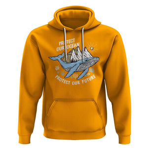 Earth Day Hoodie Save Our Oceans Save Our Future Whale TS09 Gold Printyourwear