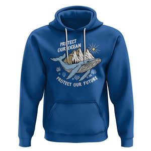 Earth Day Hoodie Save Our Oceans Save Our Future Whale TS09 Royal Blue Printyourwear