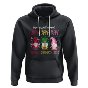 Happy Valentines St Patrick Easter Day Gnomies Hoodie TS09 Black Printyourwear