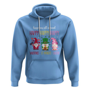 Happy Valentines St Patrick Easter Day Gnomies Hoodie TS09 Carolina Blue Printyourwear