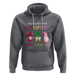 Happy Valentines St Patrick Easter Day Gnomies Hoodie TS09 Charcoal Printyourwear