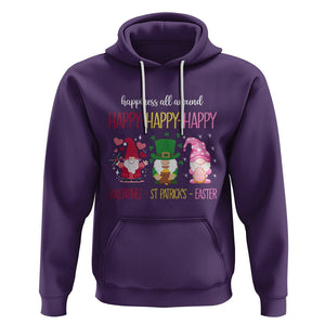 Happy Valentines St Patrick Easter Day Gnomies Hoodie TS09 Purple Printyourwear