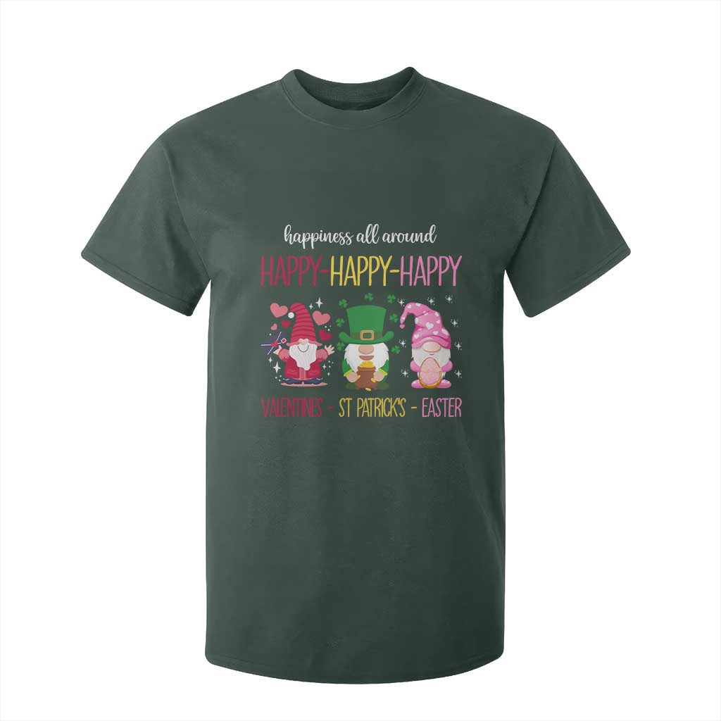 Happy Valentines St Patrick Easter Day Gnomies T Shirt For Kid TS09 Dark Forest Green Print Your Wear