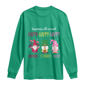 Happy Valentines St Patrick Easter Day Gnomies Long Sleeve Shirt TS09 Irish Green Print Your Wear