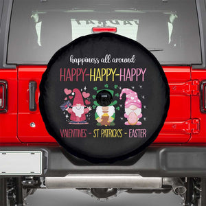 Happy Valentines St Patrick Easter Day Gnomies Spare Tire Cover TS09 Black Print Your Wear