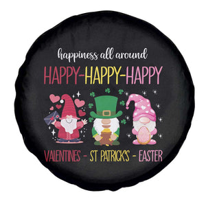 Happy Valentines St Patrick Easter Day Gnomies Spare Tire Cover TS09 Print Your Wear