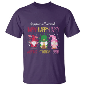 Happy Valentines St Patrick Easter Day Gnomies T Shirt TS09 Purple Printyourwear