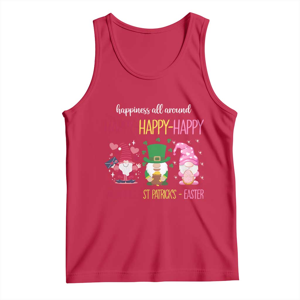 Happy Valentines St Patrick Easter Day Gnomies Tank Top TS09 Red Print Your Wear