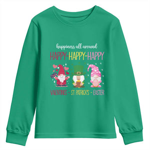 Happy Valentines St Patrick Easter Day Gnomies Youth Sweatshirt TS09 Irish Green Print Your Wear