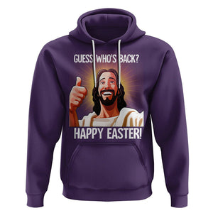 Easter Day Hoodie Guess Who's Back Funny Jesus Meme TS09 Purple Printyourwear