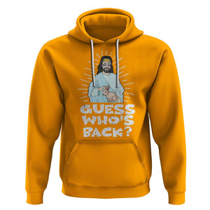 Easter Day Hoodie Guess Who's Back Funny Jesus Bunny TS09 Gold Printyourwear