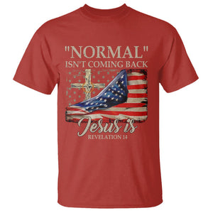 Easter Day T Shirt Normal Isn't Coming Back Jesus Is U.S. Christian Flag TS09 Red Printyourwear