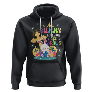 Easter Day Hoodie No Bunny Loves Me Like Jesus Cute Rabbit TS09 Black Printyourwear