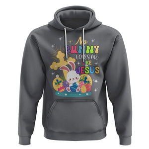 Easter Day Hoodie No Bunny Loves Me Like Jesus Cute Rabbit TS09 Charcoal Printyourwear