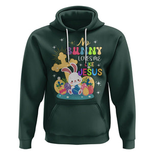 Easter Day Hoodie No Bunny Loves Me Like Jesus Cute Rabbit TS09 Dark Forest Green Printyourwear