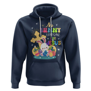 Easter Day Hoodie No Bunny Loves Me Like Jesus Cute Rabbit TS09 Navy Printyourwear