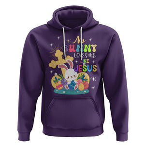 Easter Day Hoodie No Bunny Loves Me Like Jesus Cute Rabbit TS09 Purple Printyourwear