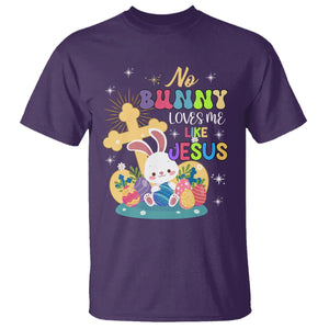 Easter Day T Shirt No Bunny Loves Me Like Jesus Cute Rabbit TS09 Purple Printyourwear