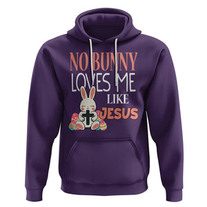 Easter Day Hoodie No Bunny Loves Me Like Jesus Cute Rabbit Christian TS09 Purple Printyourwear