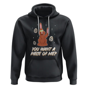 Easter Day Hoodie You Want A Piece Of Me Chocolate Bunny TS09 Black Printyourwear