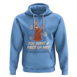 Easter Day Hoodie You Want A Piece Of Me Chocolate Bunny TS09 Carolina Blue Printyourwear