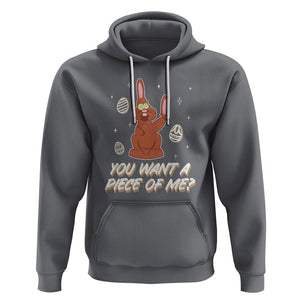 Easter Day Hoodie You Want A Piece Of Me Chocolate Bunny TS09 Charcoal Printyourwear