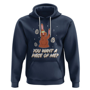 Easter Day Hoodie You Want A Piece Of Me Chocolate Bunny TS09 Navy Printyourwear