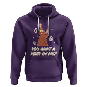 Easter Day Hoodie You Want A Piece Of Me Chocolate Bunny TS09 Purple Printyourwear