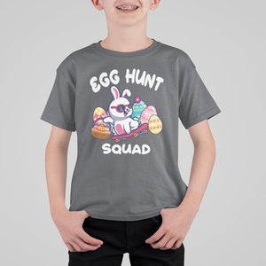 Easter Day T Shirt For Kid Egg Hunt Squad Cool Bunny Funny Hunting Season TS09 Charcoal Printyourwear