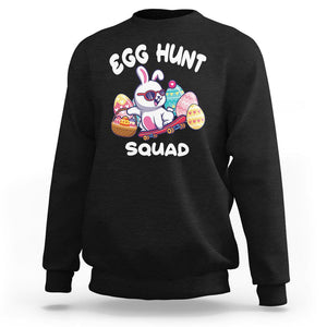 Easter Day Sweatshirt Egg Hunt Squad Cool Bunny Funny Hunting Season TS09 Black Printyourwear