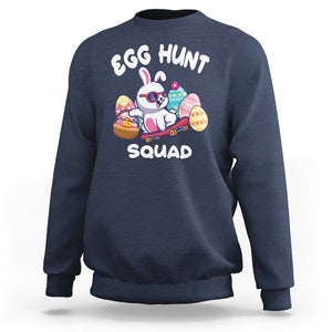 Easter Day Sweatshirt Egg Hunt Squad Cool Bunny Funny Hunting Season TS09 Navy Printyourwear