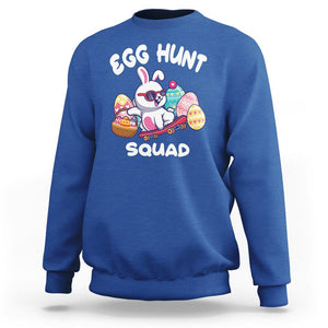 Easter Day Sweatshirt Egg Hunt Squad Cool Bunny Funny Hunting Season TS09 Royal Blue Printyourwear