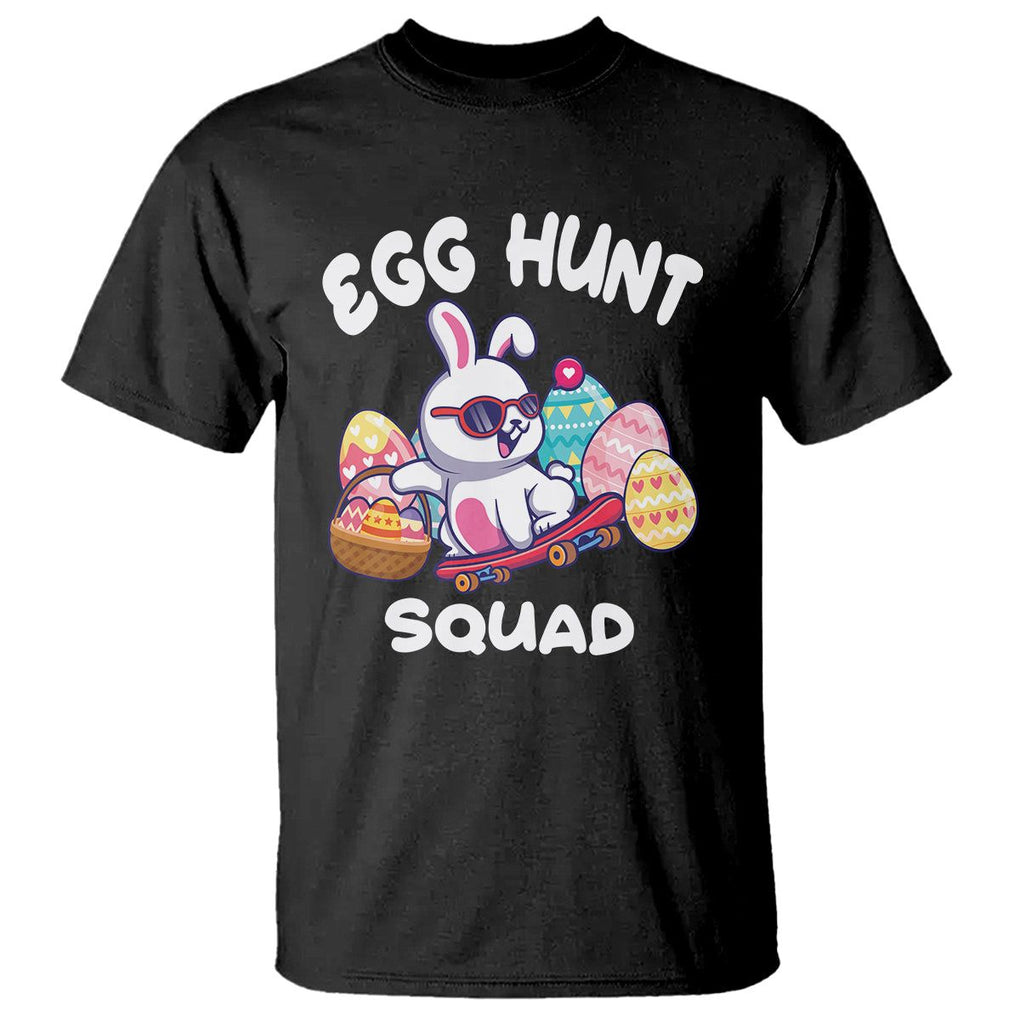 Easter Day T Shirt Egg Hunt Squad Cool Bunny Funny Hunting Season TS09 Black Printyourwear