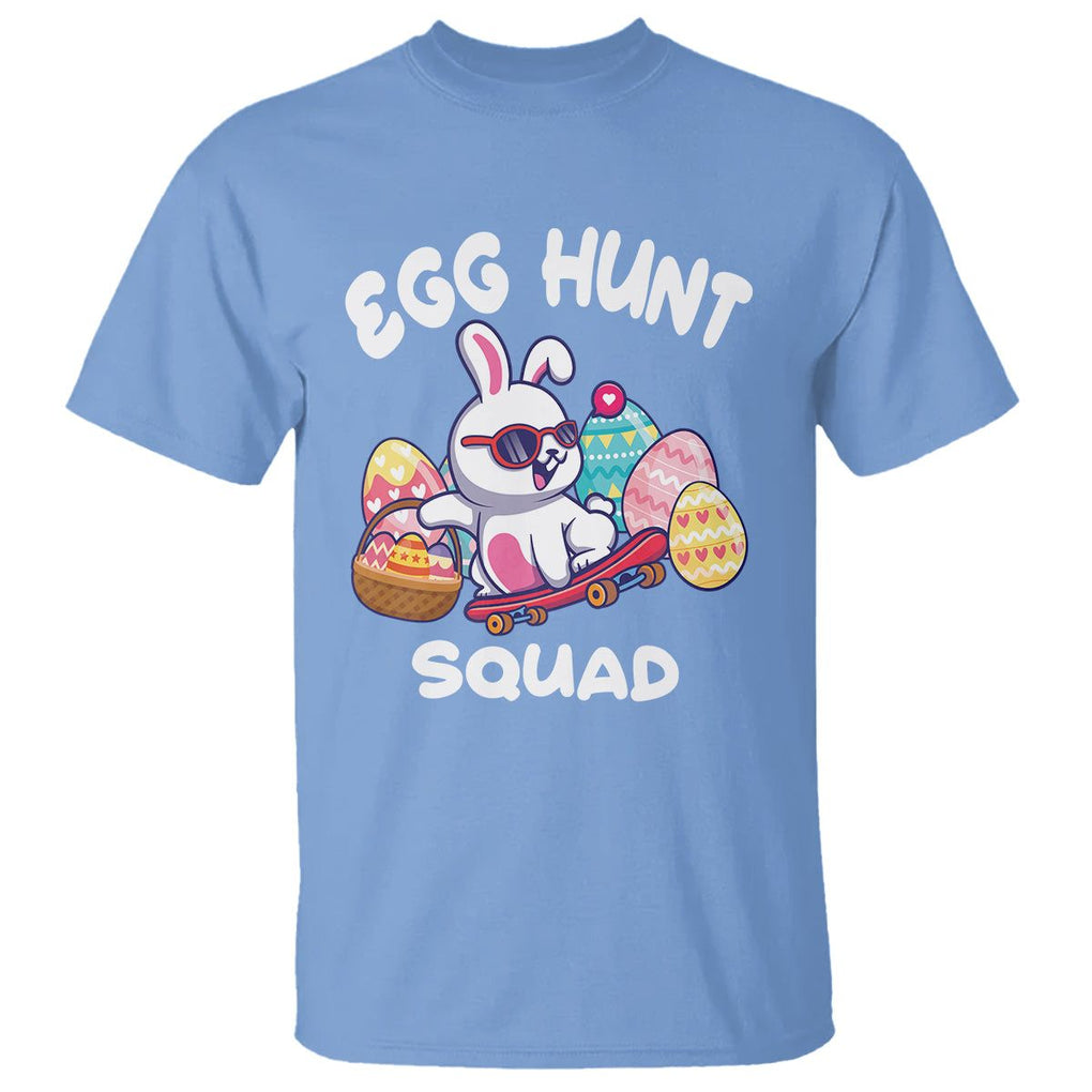 Easter Day T Shirt Egg Hunt Squad Cool Bunny Funny Hunting Season TS09 Carolina Blue Printyourwear