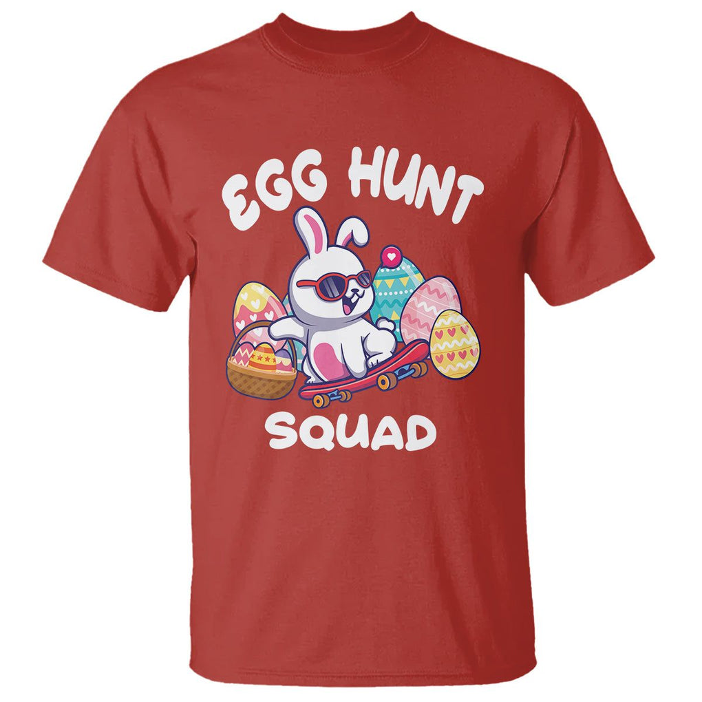 Easter Day T Shirt Egg Hunt Squad Cool Bunny Funny Hunting Season TS09 Red Printyourwear