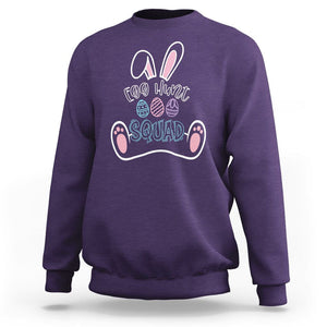 Easter Day Sweatshirt Egg Hunt Squad Funny Hunting Season TS09 Purple Printyourwear